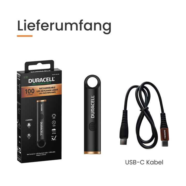 Duracell DK100R - 100 lm Schlüsselleuchte
