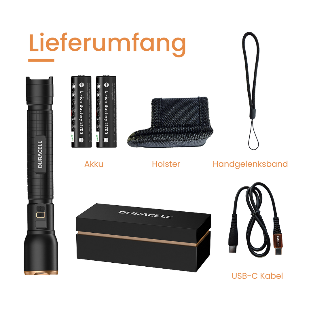 Duracell DF6000R Taschenlampe 6000 lm