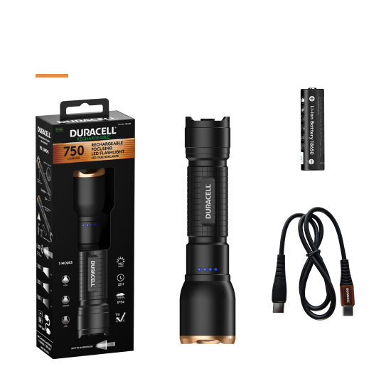 Duracell DF750R -750 lm 1x18650 flashlight
