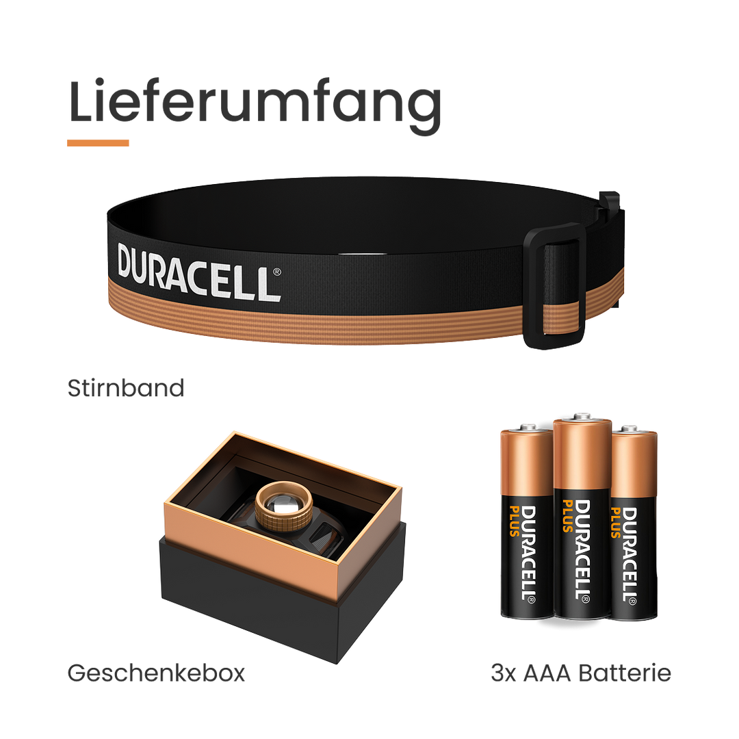 Duracell DH400 - 400 lm 3xAAA Stirnlampe