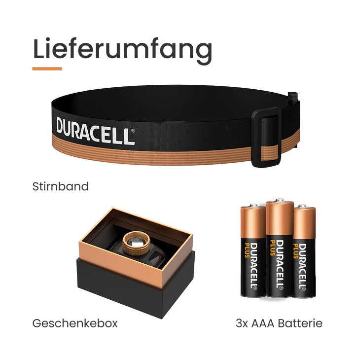 Duracell DH400 - 400 lm 3xAAA Stirnlampe