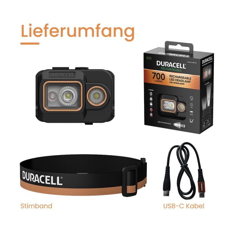 Duracell DH700R - 700 lm LiPo Headlamp