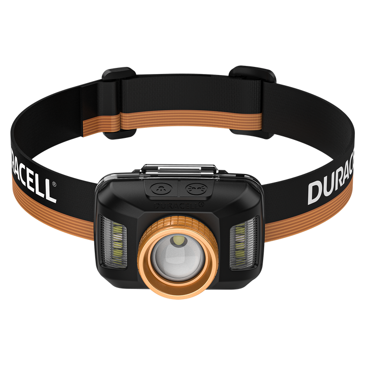 Duracell DH850R LED Stirnlampe Frontalansicht mit LED Lichtquelle