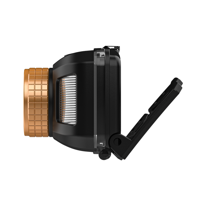 Duracell DH850R LED Stirnlampe Seitenansicht Robustes Kunststoffgehäuse